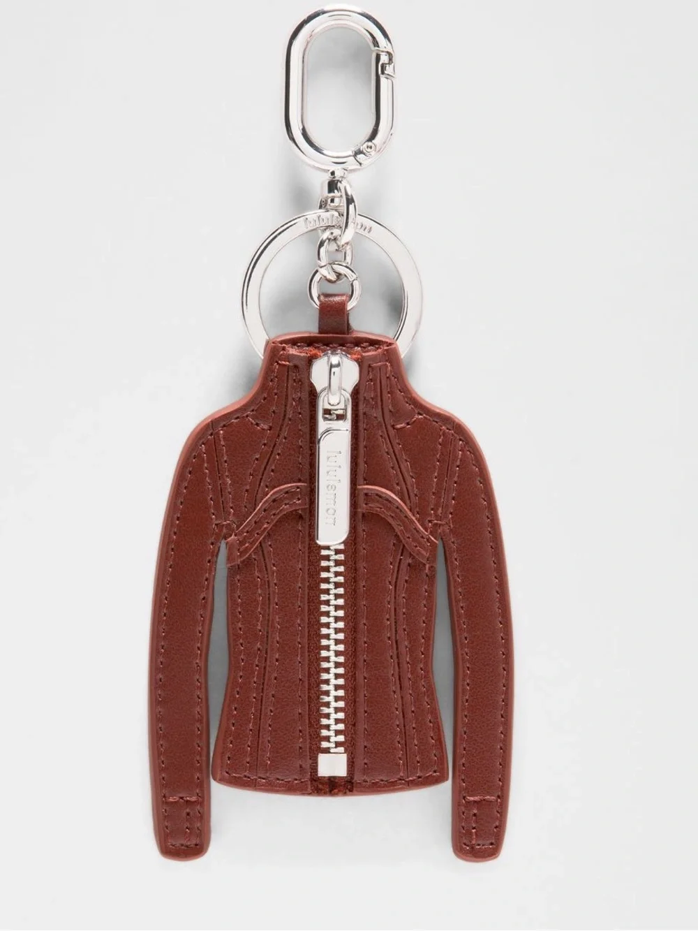 Lululemon Define Jacket Keychain Cranberry Charm Silver One Size NWT ❤️